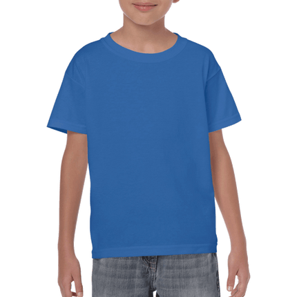 500B Heavy Cotton Youth Short Sleeved T-Shirt by Gildan. Shown in Royal Blue, sold by RQC Supply Canada.