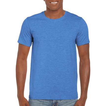 64000 Men's Softstyle Adult T-Shirt by Gildan. Shown in Heather Royal, sold by RQC Supply Canada.