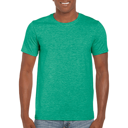 64000 Men's Softstyle Adult T-Shirt by Gildan. Shown in Heather Seafoam, sold by RQC Supply Canada.