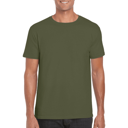 64000 Men's Softstyle Adult T-Shirt by Gildan. Shown in Military Green, sold by RQC Supply Canada.