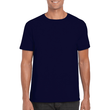 64000 Men's Softstyle Adult T-Shirt by Gildan. Shown in Navy Blue, sold by RQC Supply Canada.