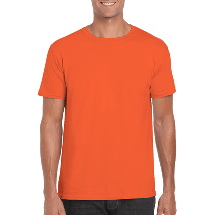 64000 Men's Softstyle Adult T-Shirt by Gildan. Shown in Orange, sold by RQC Supply Canada.
