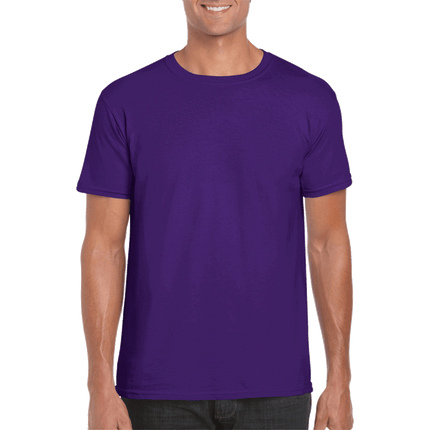 64000 Men's Softstyle Adult T-Shirt by Gildan. Shown in Purple, sold by RQC Supply Canada.