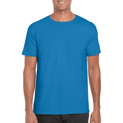 64000 Men's Softstyle Adult T-Shirt by Gildan. Shown in Sapphire, sold by RQC Supply Canada.