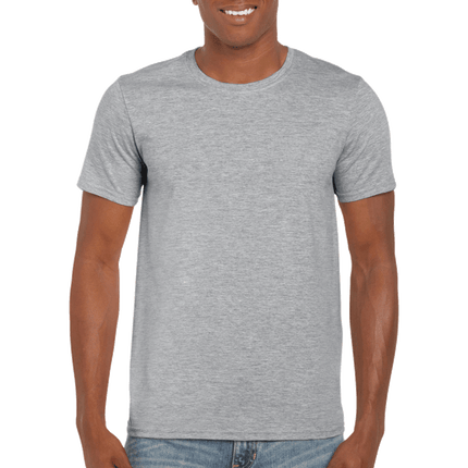 64000 Men's Softstyle Adult T-Shirt by Gildan. Shown in Sport Grey, sold by RQC Supply Canada.