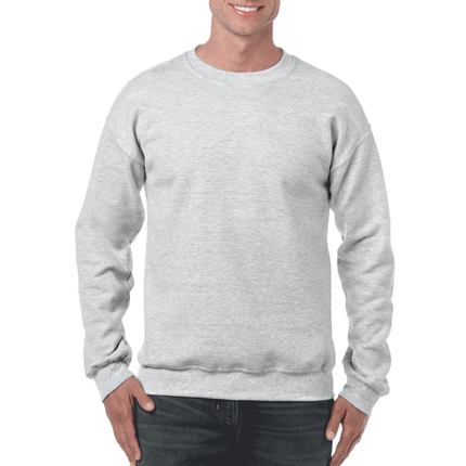 Unisex Gildan Cotton Crew Neck Sweaters sold by RQC Supply Canada. Ash colour shown here.