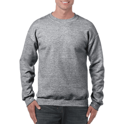Unisex Gildan Cotton Crew Neck Sweaters sold by RQC Supply Canada. Graphite Grey colour shown here.