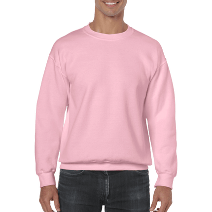 Unisex Gildan Cotton Crew Neck Sweaters sold by RQC Supply Canada. Light Pink colour shown here.