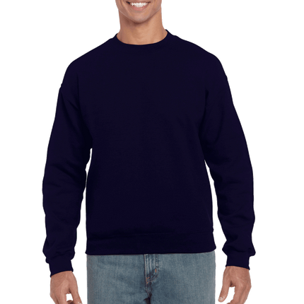 Unisex Gildan Cotton Crew Neck Sweaters sold by RQC Supply Canada. Navy colour shown here.