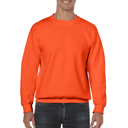 Unisex Gildan Cotton Crew Neck Sweaters sold by RQC Supply Canada. Orange colour shown here.