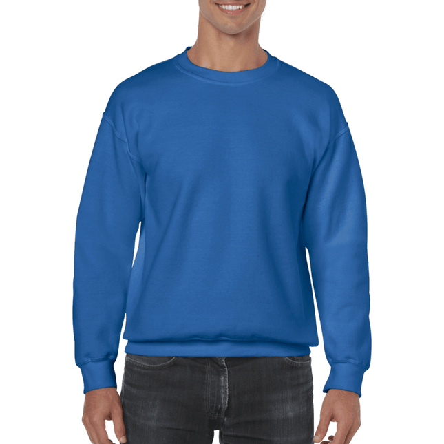 Unisex Gildan Cotton Crew Neck Sweaters sold by RQC Supply Canada. Royal Blue colour shown here.