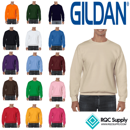 Gildan 18000 Heavy Blend Adult Crewneck Sweatshirt Sand Size XL Co