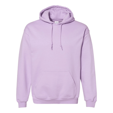 18500 Adult Hoodie. Unisex Hooded Sweatshirt by Gildan. Shown in orchid colour, sold by RQC Supply Canada.