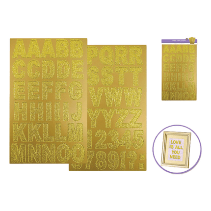 Chipboard Glitter Letters 2sheets 14.5cm x 24cm - Forever in Time