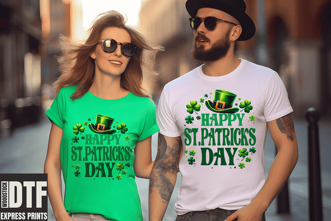 Happy St Patricks Day DTF Transfers sold by RQC Supply Canada an arts and craft store located in Woodstock, Ontario