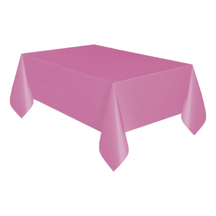 Plastic Table Cloth sold by RQC Supply Canada an arts and craft store located in Woodstock, Ontario showing Hot Pink Colour