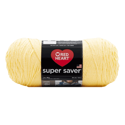 Lemon Colour Red Heart Super Saver Yarn sold by RQC Supply Canada an arts and craft store located in Woodstock, Ontario