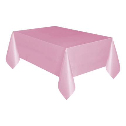 Plastic Table Cloth sold by RQC Supply Canada an arts and craft store located in Woodstock, Ontario showing Lovely Pink Colour