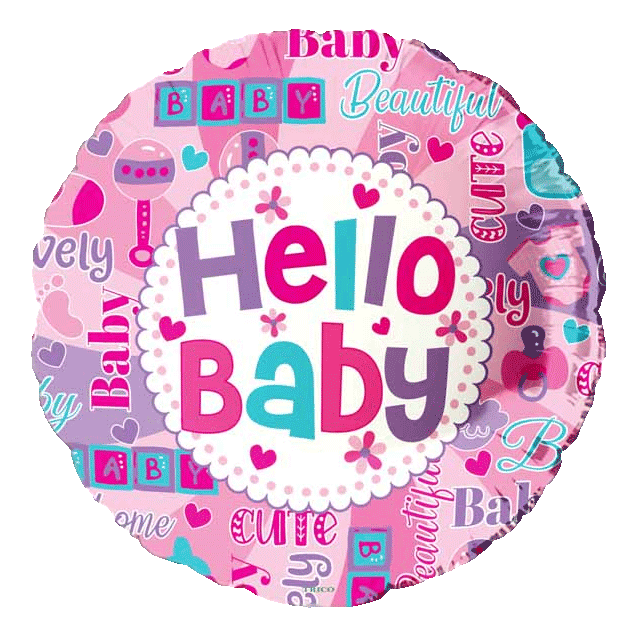 Hello Baby Girl Themed Baby Shower Balloons sold by RQC Supply Canada an arts and craft store located in Woodstock, Ontario