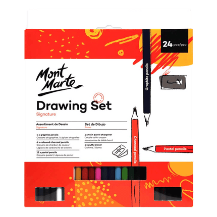 Mont Marte Drawing Set 24pc sold by RQC Supply Canada an art store located in Woodstock, Ontario