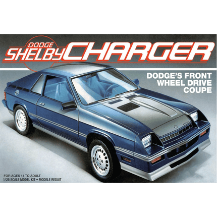 Dodge Shelby Charger Dodges Front Wheel Drive Coupe Model Car Kit sold by RQC Supply Canada an arts and craft hobby store located in Woodstock, Ontario