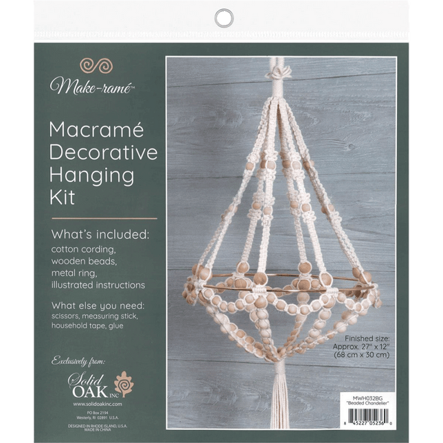Macrame Decorative Hanging Kit sold by RQC Supply Canada an arts and craft store located in Woodstock, Ontario