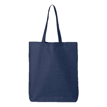 Cotton Canvas Tote sold by RQC Supply Canada an arts and craft store located in Woodstock, Ontario showing Navy Blue Colour