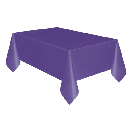 Plastic Table Cloth sold by RQC Supply Canada an arts and craft store located in Woodstock, Ontario showing Neon Purple Colour