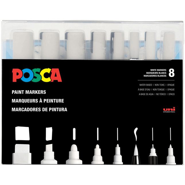 Posca White Markers sold by RQC Supply Canada an arts and craft store located in Woodstock, Ontario