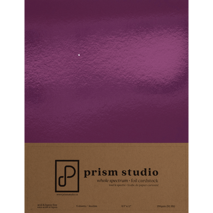 Rubelite Prism Studio 8.5" x 11" Foil Cardstock sold by RQC Supply Canada an arts and craft store located in Woodstock, Ontario