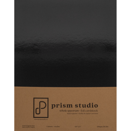 Obsidian Prism Studio 8.5" x 11" Foil Cardstock sold by RQC Supply Canada an arts and craft store located in Woodstock, Ontario