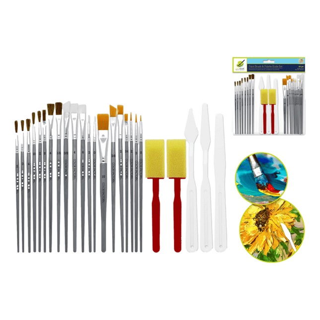 Paint Brush Set great for Paint Night sold by RQC Supply Canada an arts and craft store located in Woodstock, Ontario