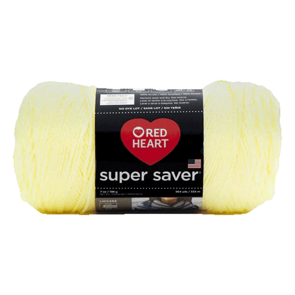 Pale Yellow Colour Red Heart Super Saver Yarn sold by RQC Supply Canada an arts and craft store located in Woodstock, Ontario