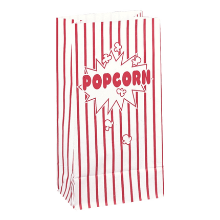 Paper Popcorn Bags sold by RQC Supply Canada an arts and craft party store located in Woodstock, Ontario