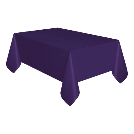 Plastic Table Cloth sold by RQC Supply Canada an arts and craft store located in Woodstock, Ontario showing Purple Colour