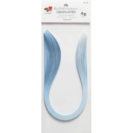 Graduated Quilling Papers by quilled creations sold by RQC Supply Canada showing blue colour