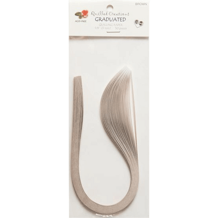 Graduated Quilling Papers by quilled creations sold by RQC Supply Canada showing brown colour
