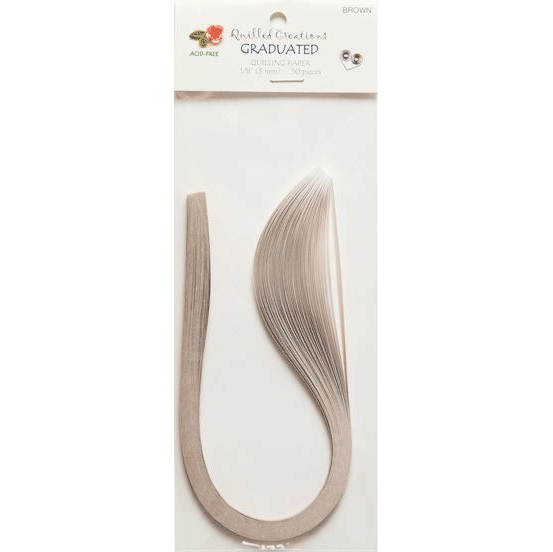 Graduated Quilling Papers by quilled creations sold by RQC Supply Canada showing brown colour