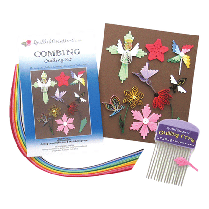 Combing  Quilling Kit sold by RQC Supply Canada located in Woodstock, Ontario showing animal buddies theme