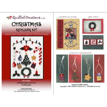 Christmas Quilling Kit sold by RQC Supply Canada located in Woodstock, Ontario showing animal buddies theme