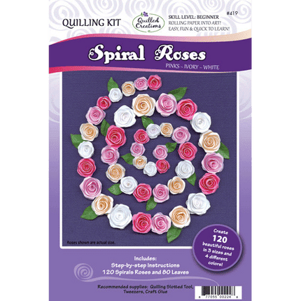 Spiral Roses Quilling Kit sold by RQC Supply Canada located in Woodstock, Ontario showing animal buddies theme