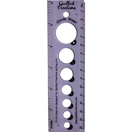 Quilled Creations Circle Sizer Ruler sold by RQC Supply Canada an arts and craft store located in Woodstock, Ontario