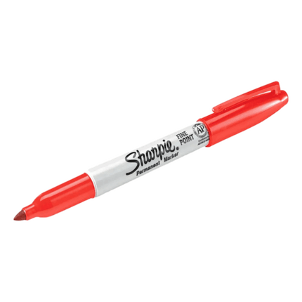 Red Fine Point Sharpie Permanent Marker sold by RQC Supply Canada an arts and craft store located in Woodstock, Ontario