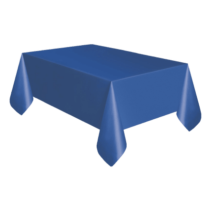 Plastic Table Cloth sold by RQC Supply Canada an arts and craft store located in Woodstock, Ontario showing Royal Blue Colour