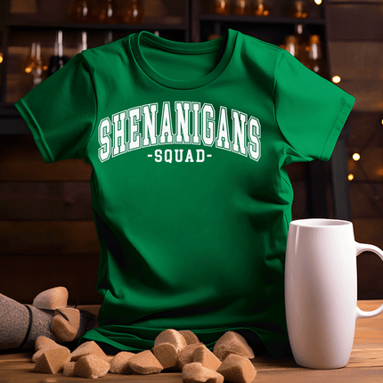 Shenanigans Squad St Patricks Day Transfers sold by RQC Supply Canada an arts and craft store located in Woodstock, Ontario showing white dtf print