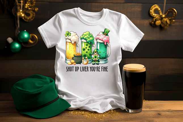 Shut Up Liver your Fine St Patricks Day Transfer sold by RQC Supply Canada an arts and craft store located in Woodstock, Ontario