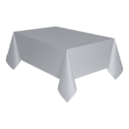 Plastic Table Cloth sold by RQC Supply Canada an arts and craft store located in Woodstock, Ontario showing Silver Colour