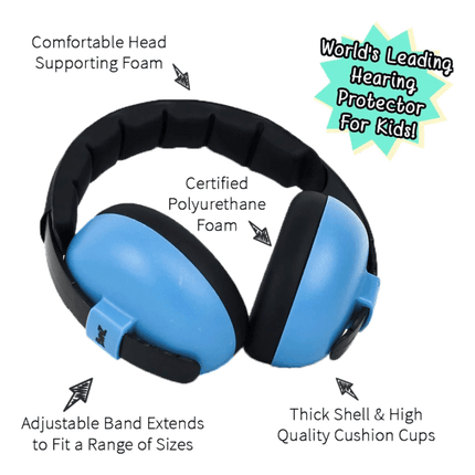 Baby Banz Hearing Protection Ear Muffs sold by RQC Supply Canada an arts and craft store and much more located in Woodstock, Ontario showing Sky Blue Ear Muffs.