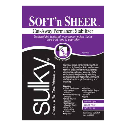 SULKY Cut-Away Soft 'n Sheer Permanent - White