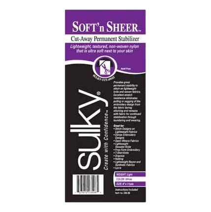 SULKY Cut-Away Soft 'n Sheer Permanent - White